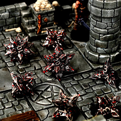 Brutal Bane Metal Rpg Dice Set, sprachunabhängig