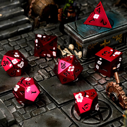 Dawn Blossom Metal Rpg Dice Set, sprachunabhängig