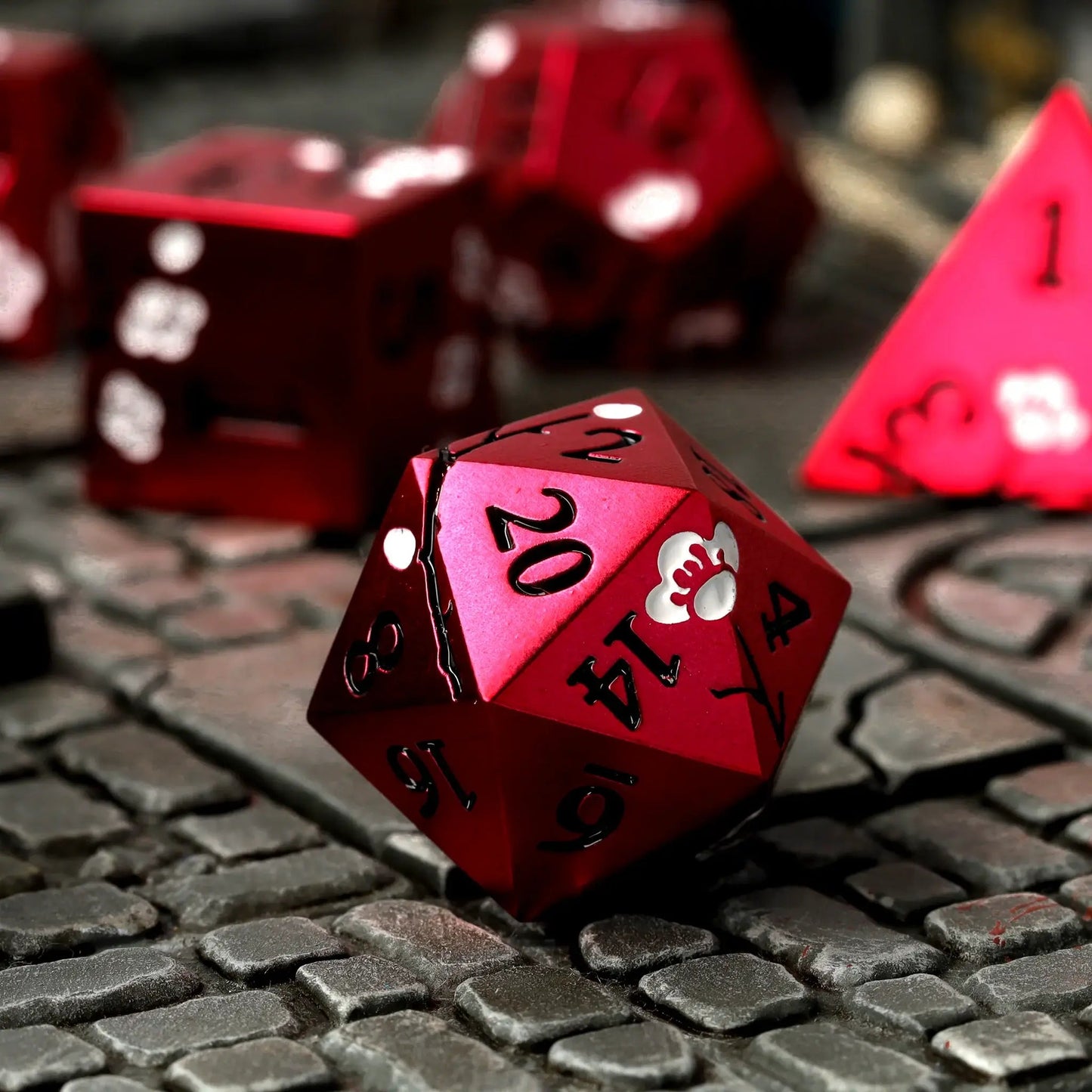 Dawn Blossom Metal Rpg Dice Set, sprachunabhängig