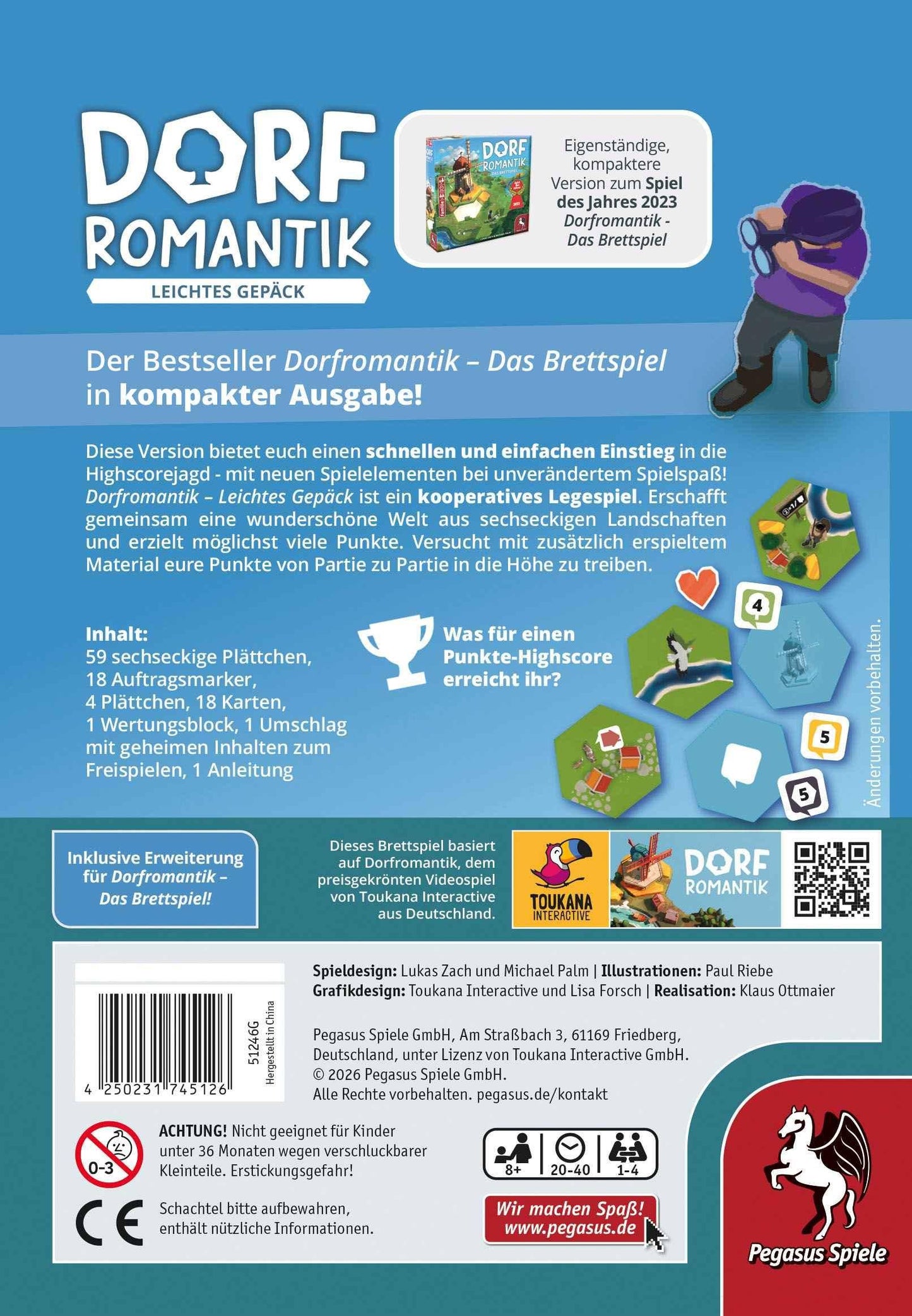 Leichtes Gepäck Inkl. Mini-Erweiterung Limes Fachhandels-Exklusiv - Dorfromantik , deutsch