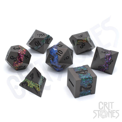 Spectrum Trails Metal RPG Dice Set, sprachunabhängig