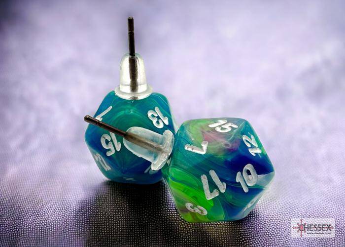 Ohrstecker MINI D20 Festive Waterlily (1 Paar), sprachunabhängig
