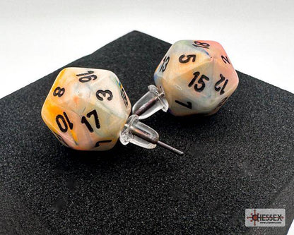 Ohrstecker MINI D20 Festive Circus (1 Paar), sprachunabhängig