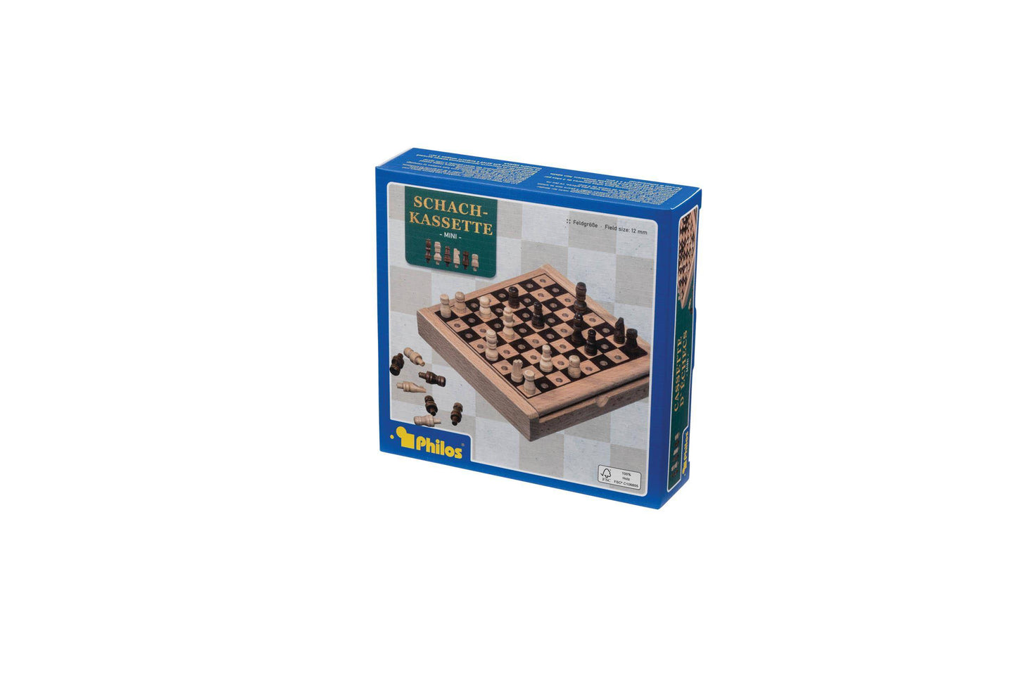 Schach, mini, Reisespiel, Feld 12 mm, FSC 100%, sprachunabhängig