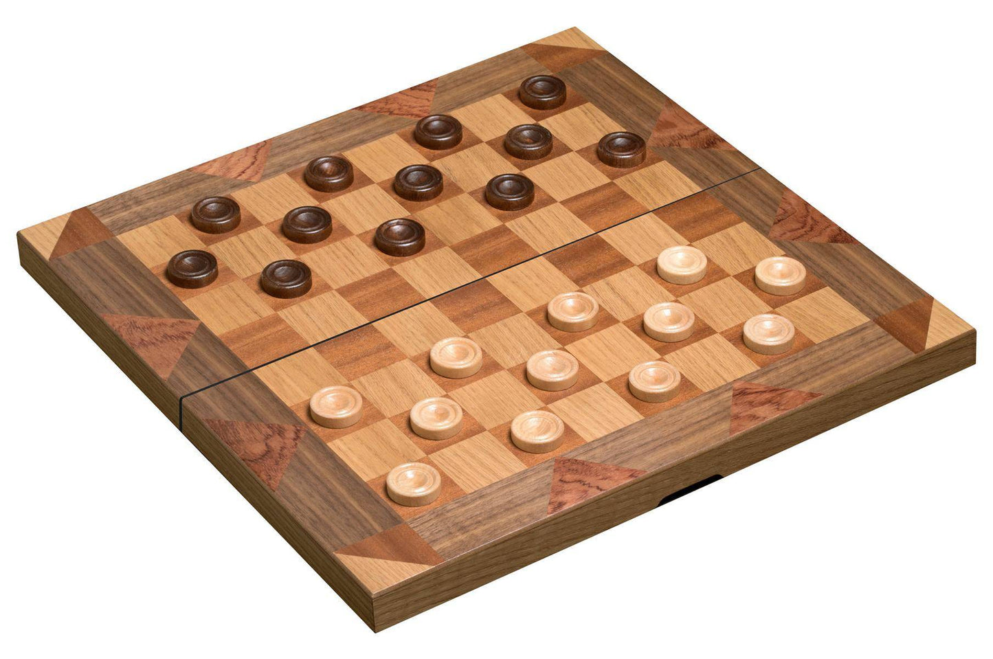 Schach Backgammon Dame Set, Feld 43 mm, sprachunabhängig