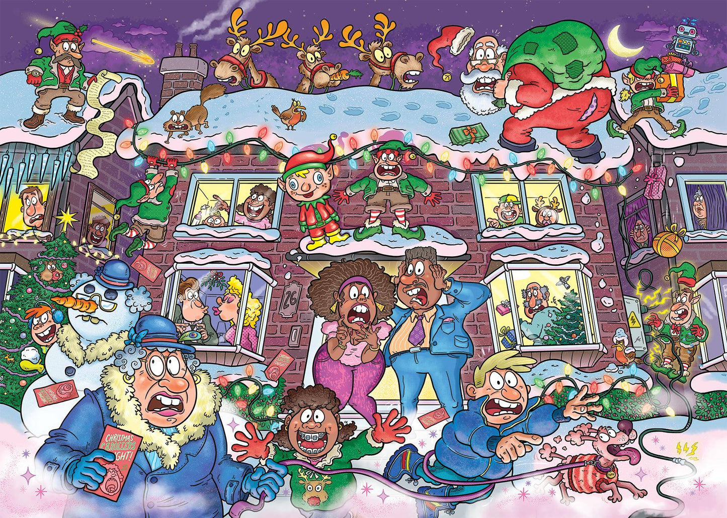 Wasgij Christmas 22 - Keine stille Nacht dieses Mal! (2x1000 Teile), sprachunabhängig