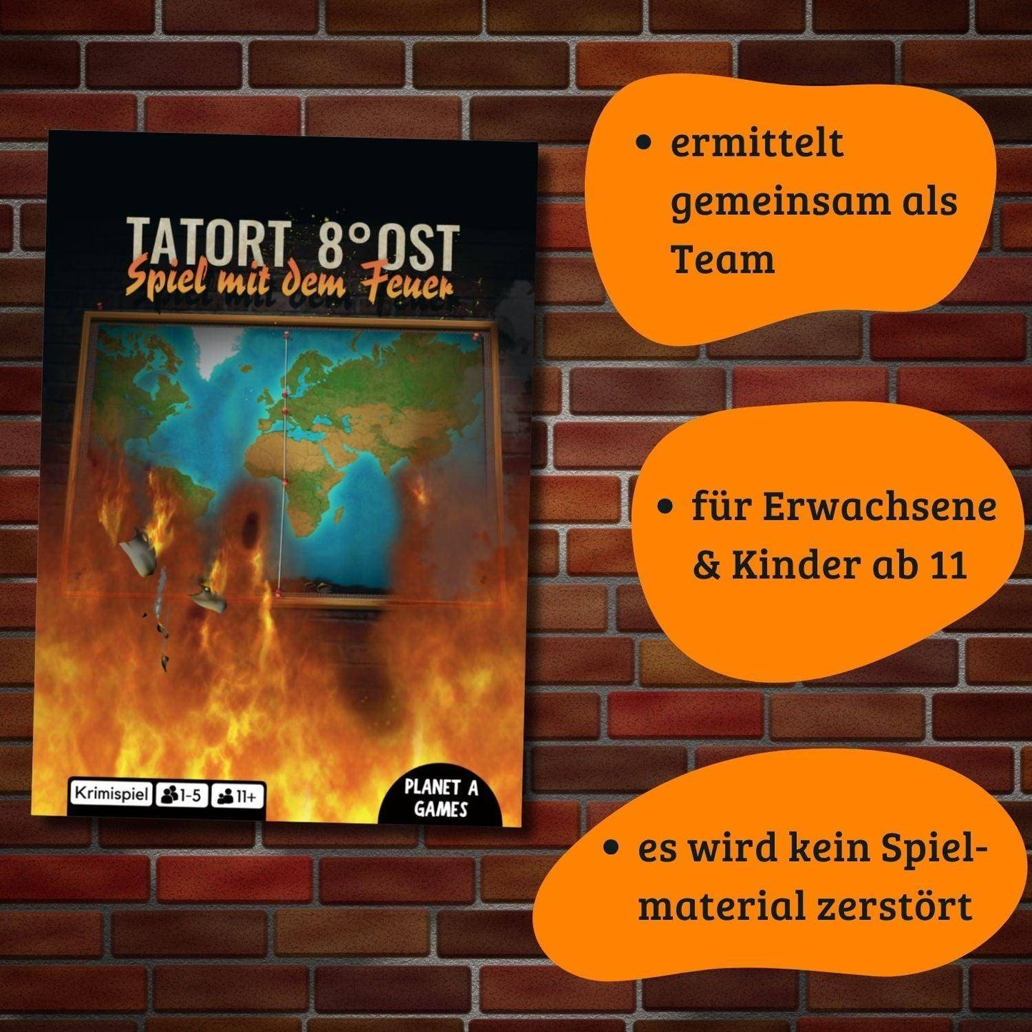 Tatort 8° Ost - Spiel mit dem Feuer - Krimispiel, deutsch