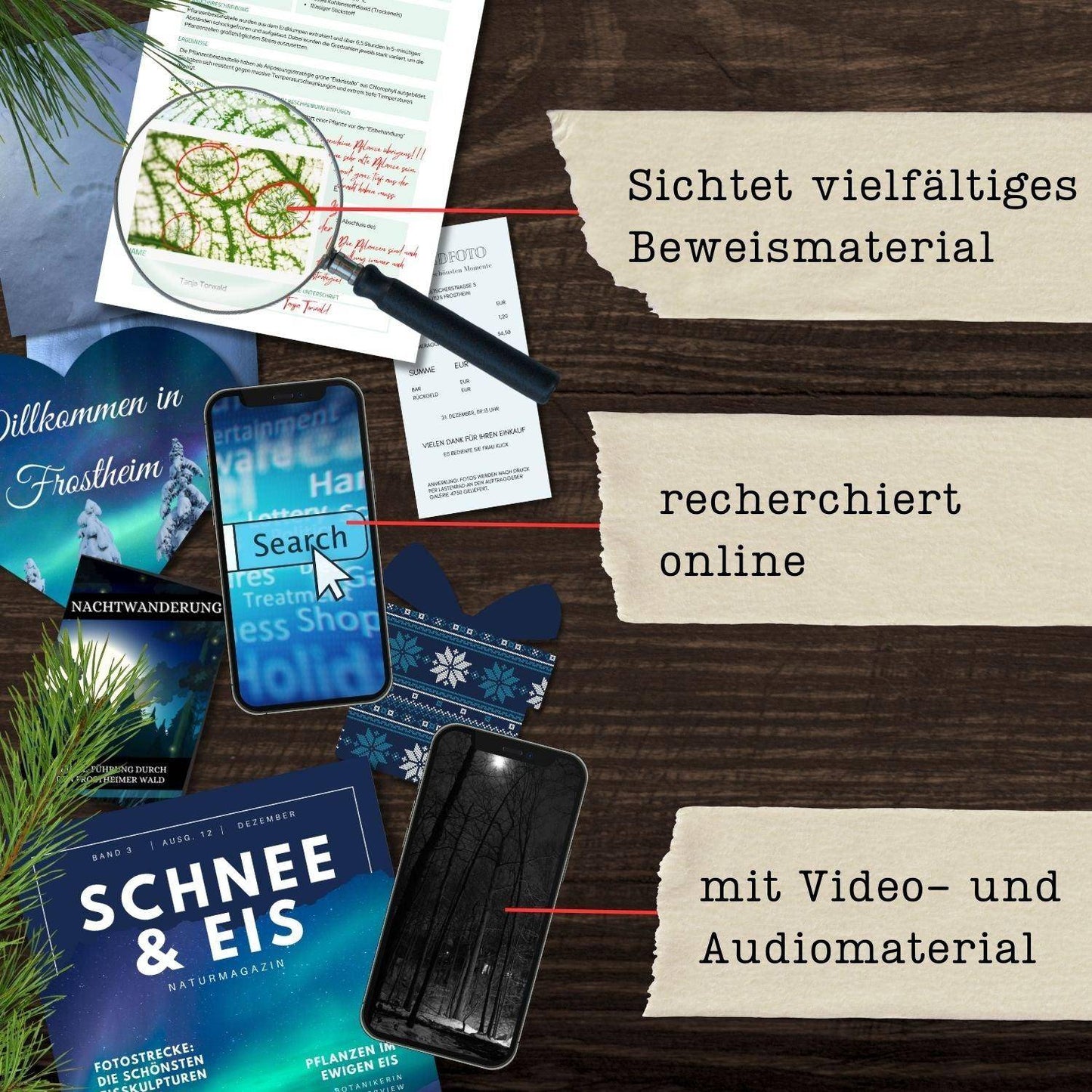Das Monster aus dem Eis - Krimispiel, deutsch