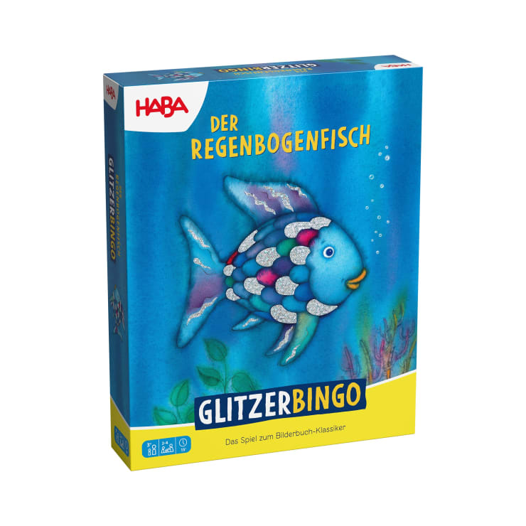 Der Regenbogenfisch – Glitzer-Bingo, Farbenspiel, ab 3 Jahren