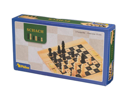 Schach mini (19 mm) - Reisespiel, klappbar