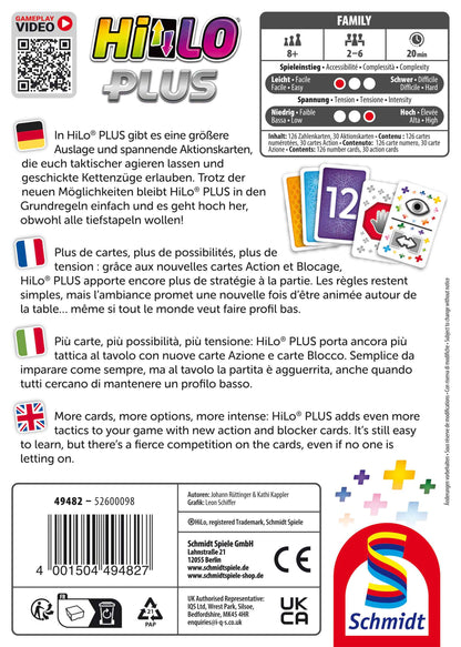 HiLo Plus, deutsch