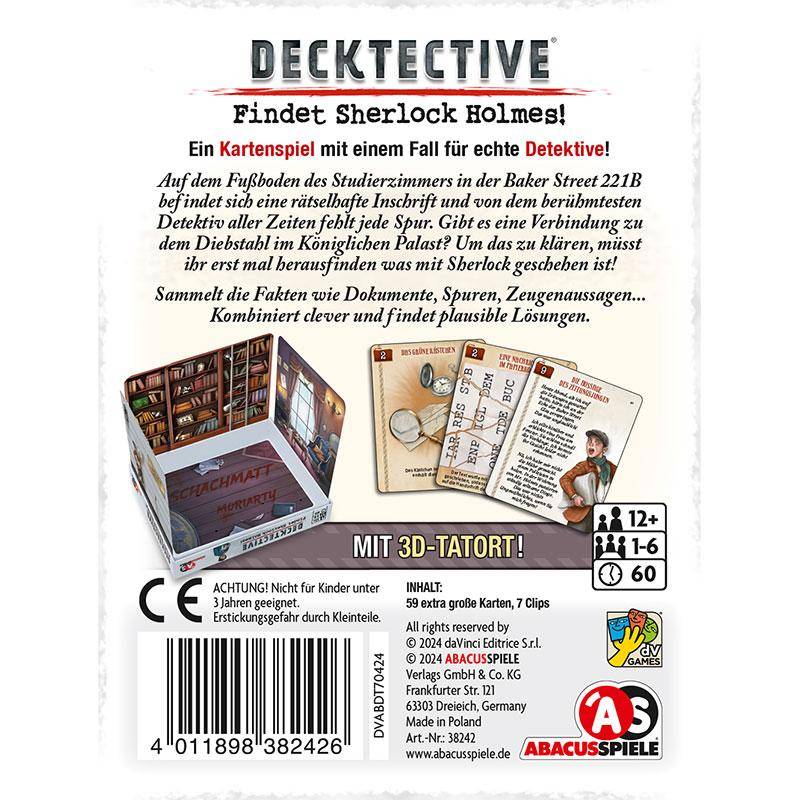 Findet Sherlock Holmes - Decktective, deutsch