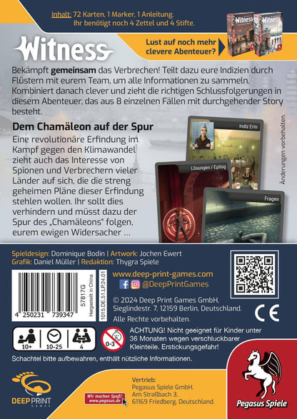 Dem Chamäleon auf der Spur (Deep Print Games) - Witness, deutsch