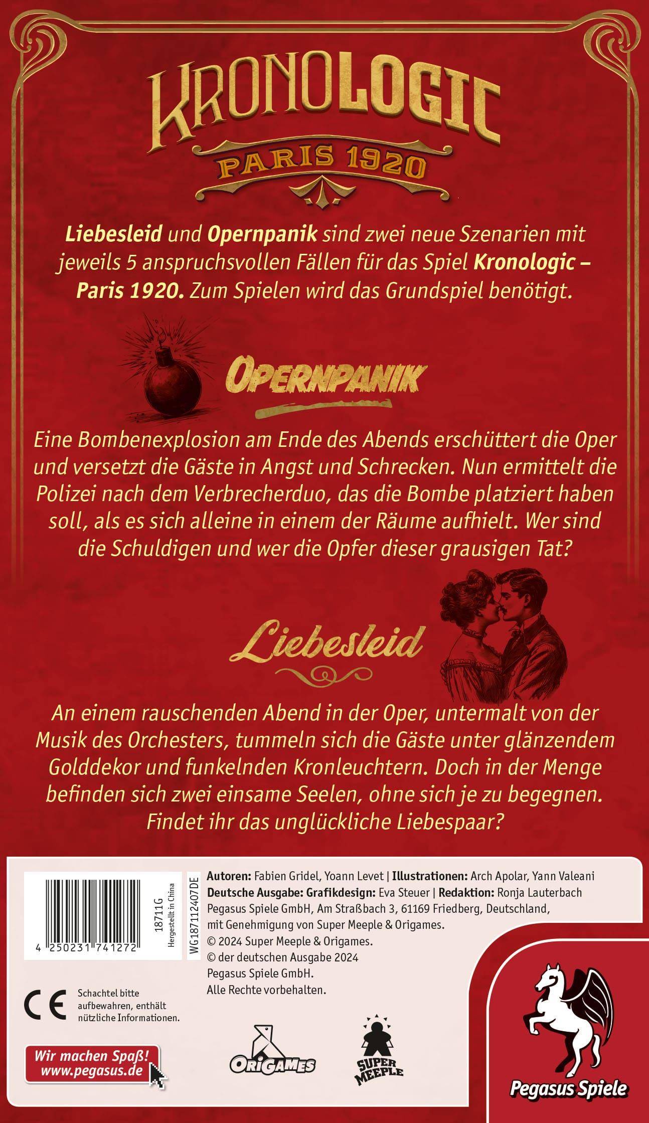 Liebesleid & Opernpanik - Kronologic Paris 1920, deutsch (Erw.)