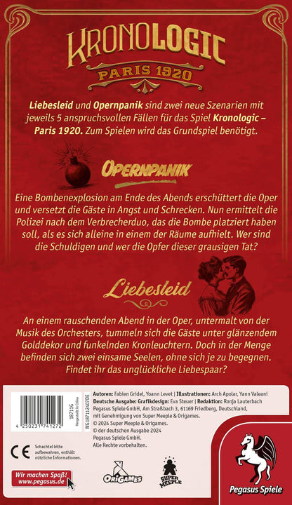 Liebesleid & Opernpanik - Kronologic Paris 1920, deutsch (Erw.)