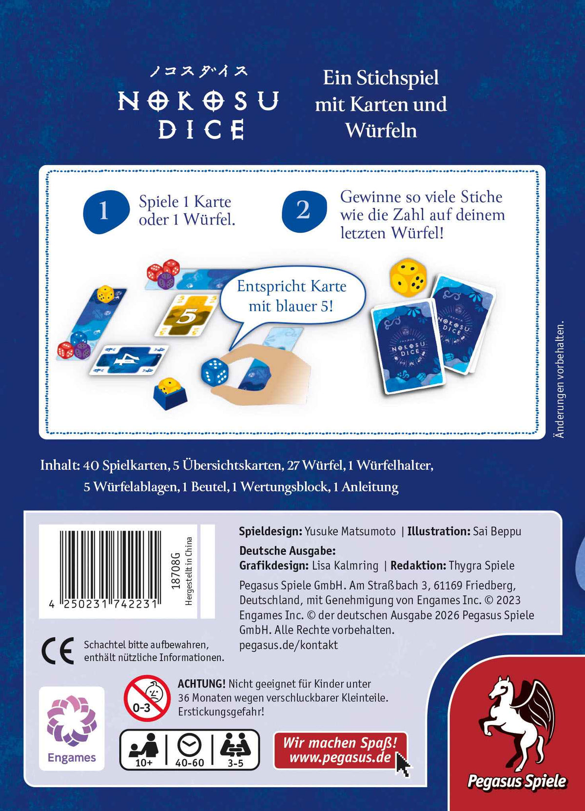Nokosu Dice, deutsch