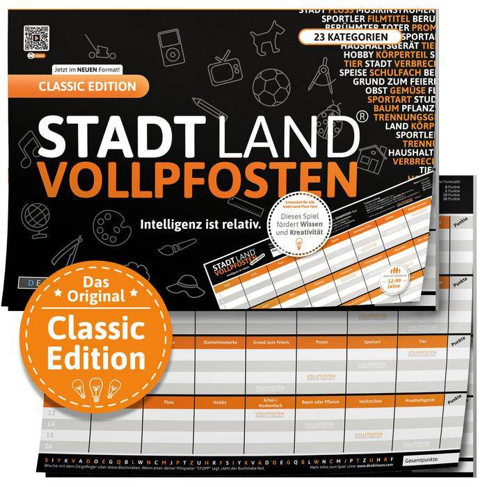 Stadt Land Vollpfosten - Classic Edition (DinA4-Format)