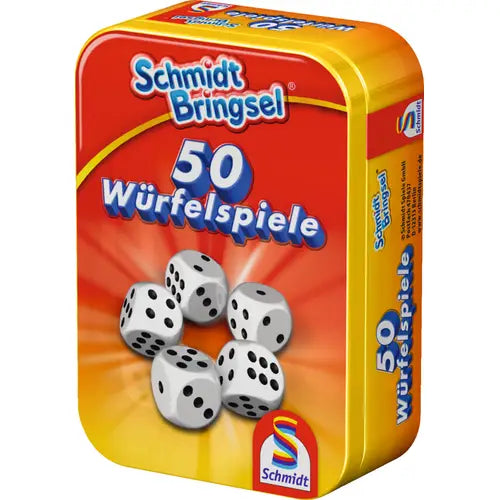 Schmidtbringsel (zufällig) - Würfelspiel in Metalldose, deutsch
