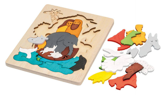 Rahmenpuzzle: Die Arche, Holz, zwei Ebenen, 40 Teile