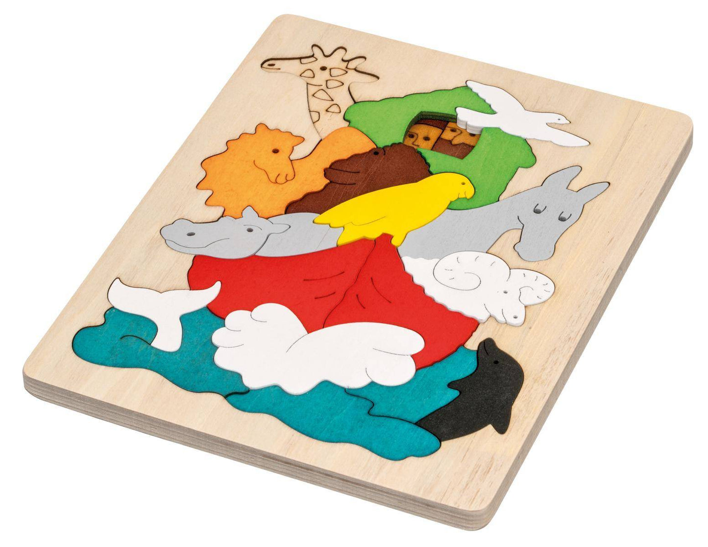Rahmenpuzzle: Die Arche, Holz, zwei Ebenen, 40 Teile