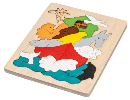 Rahmenpuzzle: Die Arche, Holz, zwei Ebenen, 40 Teile