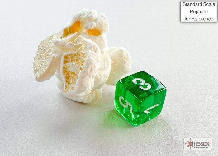Würfelset Mini Translucent Green/white (7)