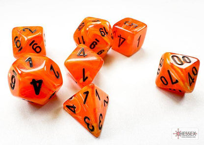 Würfelset Mini Vortex Orange/black (7)