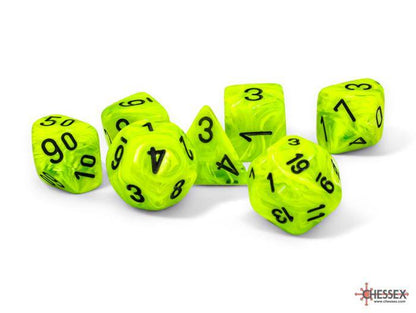 MEGA Vortex Bright Green/black (7) - Würfelset, sprachunabhängig