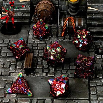 Bloodbriar Metal RPG Dice Set, sprachunabhängig