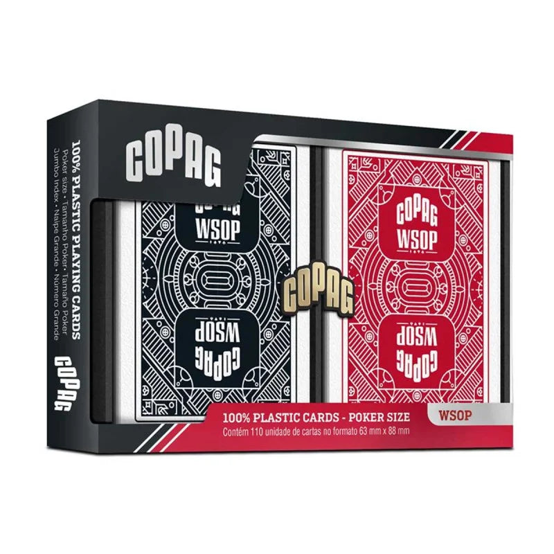 Copag "WSOP" - Set mit 2 Pokerkarten Decks aus 100 % Kunststoff, sprachunabhängig