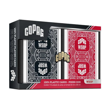 Copag "WSOP" - Set mit 2 Pokerkarten Decks aus 100 % Kunststoff, sprachunabhängig