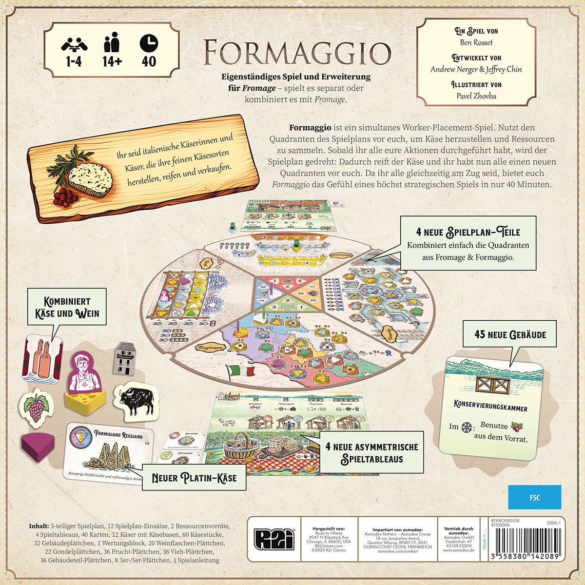 Formaggio, deutsch