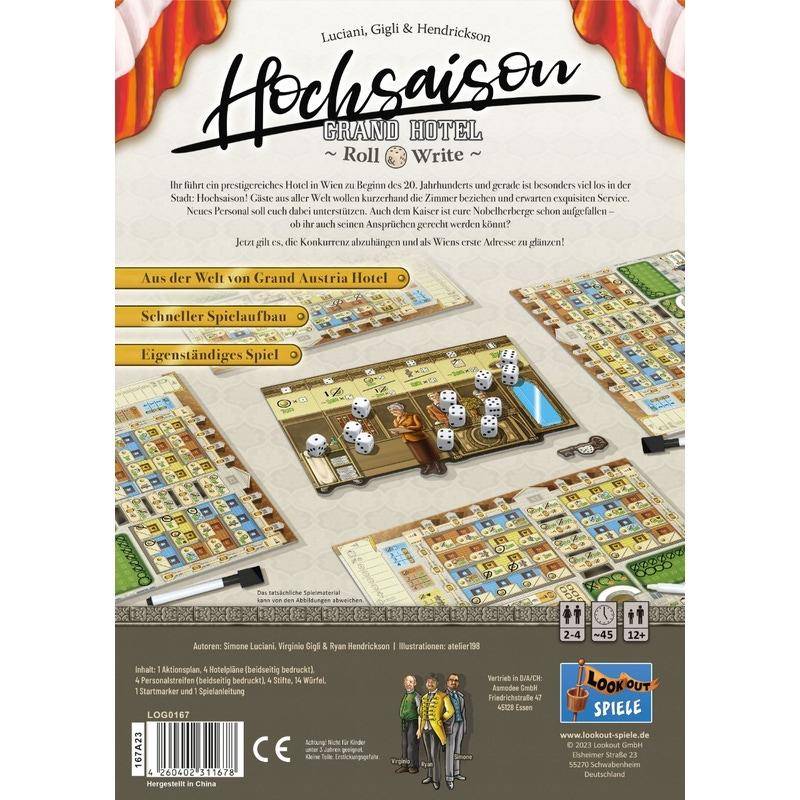 Hochsaison: Grand Hotel - Roll & Write