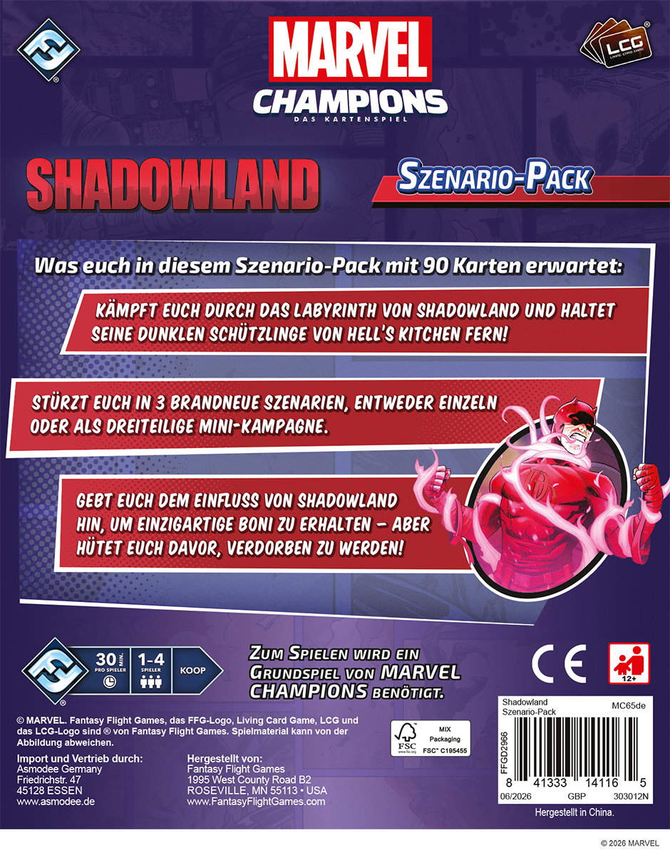 Shadowland (Szenario-Pack) - Marvel Champions: Das Kartenspiel, deutsch