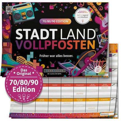 Stadt Land Vollpfosten - 70/80/90 Edition (DinA4-Format)