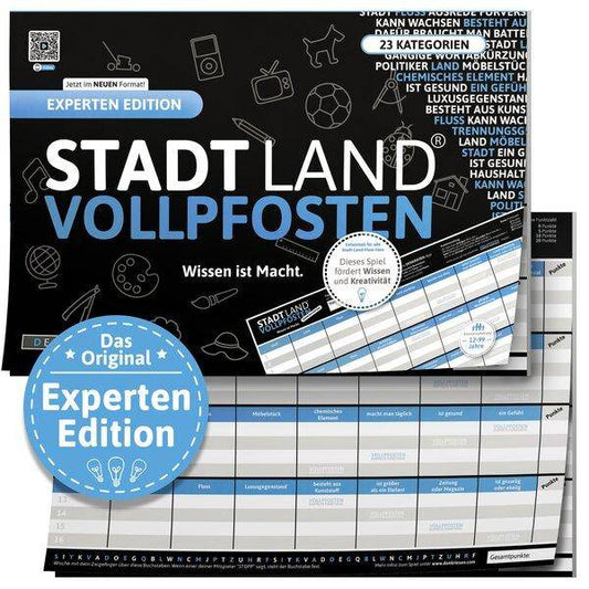 Stadt Land Vollpfosten - Experten Edition (DinA4-Format)