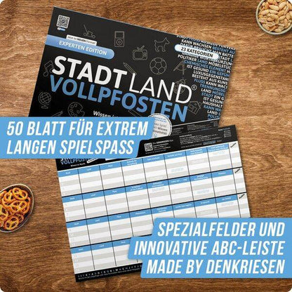 Stadt Land Vollpfosten - Experten Edition (DinA4-Format)