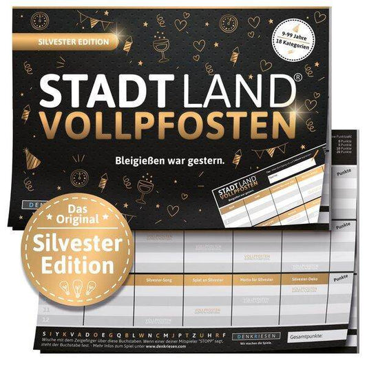 Stadt Land Vollpfosten - Silvester Edition (DinA5-Format)