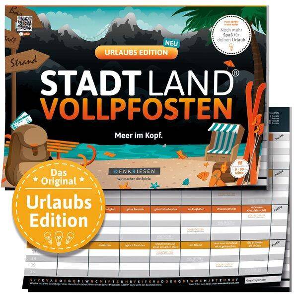 Stadt Land Vollpfosten - Urlaubs Edition - (DinA4-Format)