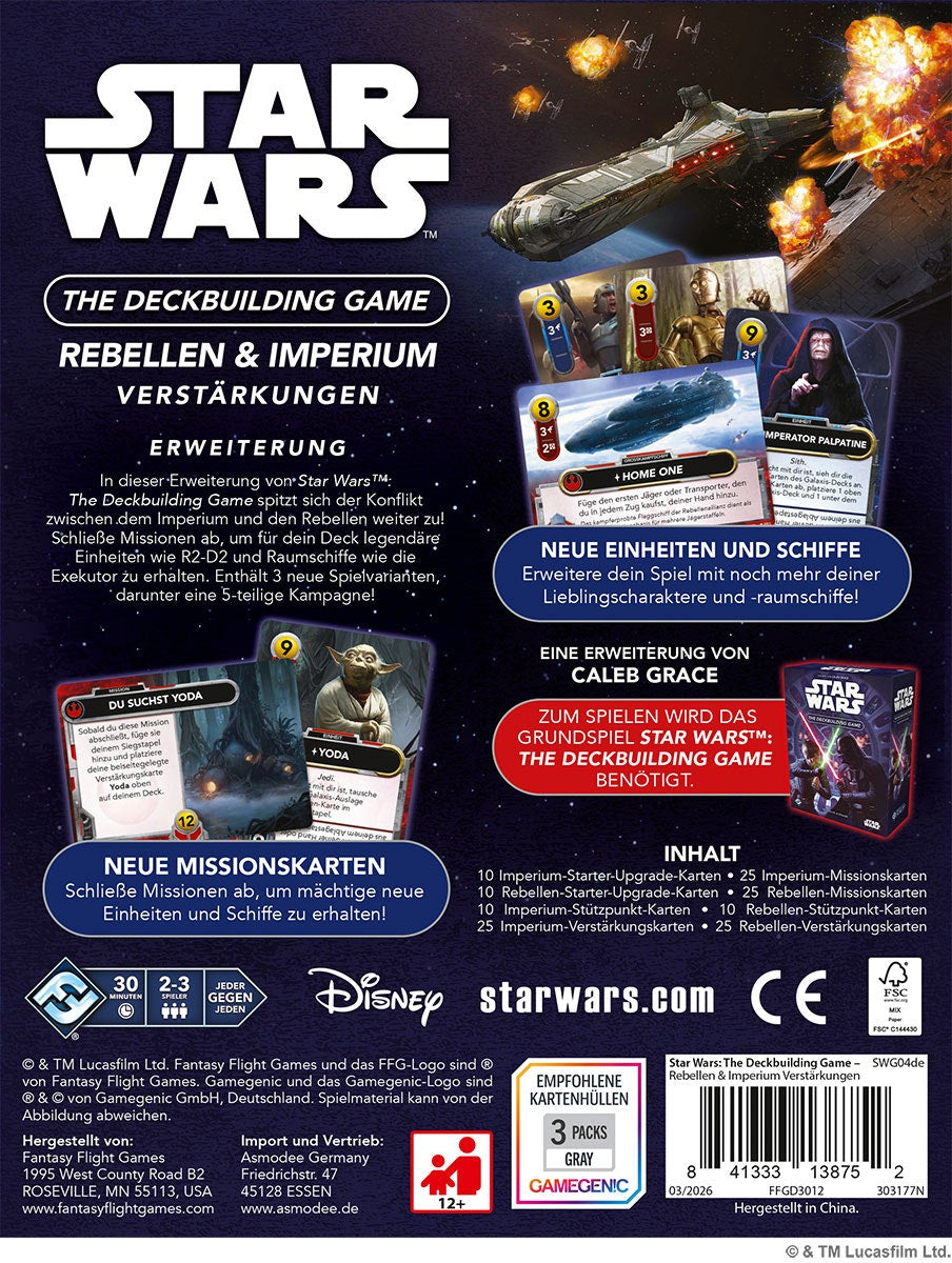 Rebellen & Imperium Verstärkungen - Star Wars: The Deckbuilding Game, deutsch (Erw.)