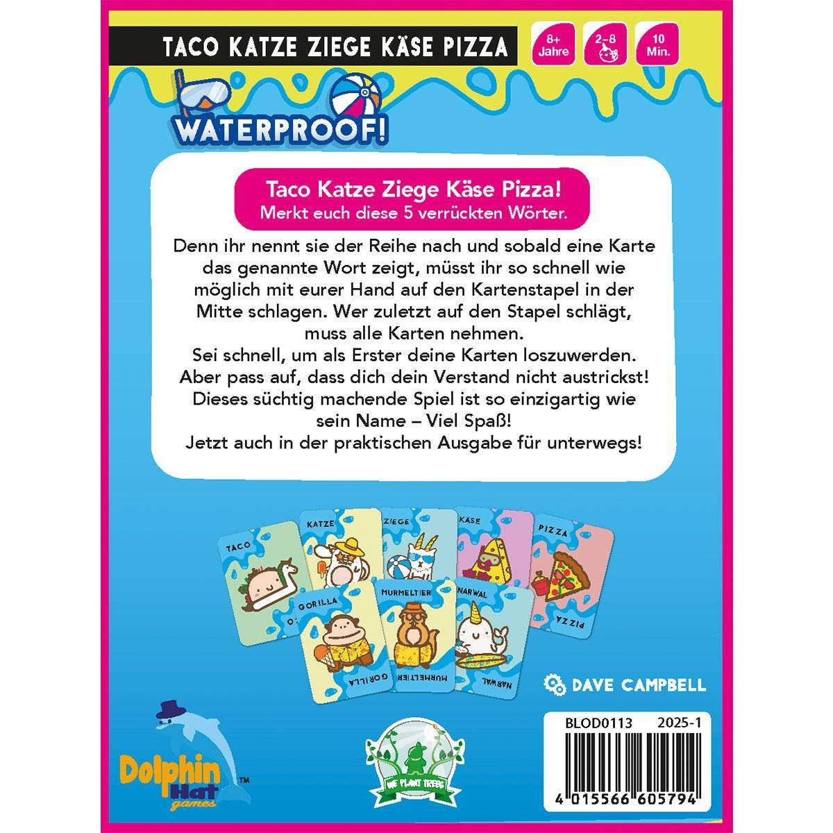 Taco Katze Ziege Käse Pizza Waterproof, deutsch